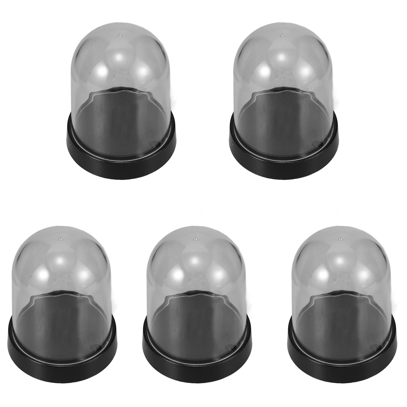 Plastic Dome Clear - 5 zestawów przezroczystych plastikowych kopułek ekspozycyjnych