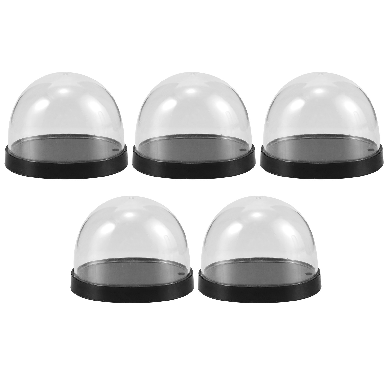 Plastic Dome Clear - 5 zestawów przezroczystych plastikowych kopuł o